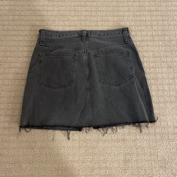 Madewell Charcoal A-Line Skirt with Frayed Hem - Picture 4 of 4